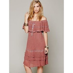 Free People x Jen’s Pirate Booty Mauve Boho/Mexican Dress